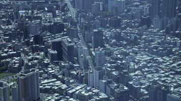 A timelapse of high angle view around Taipei101 skyscraper in Taiwan zoom video