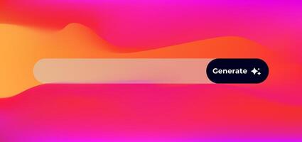 Ai powered generate button with colorful gradient background for enhanced digital interaction vector