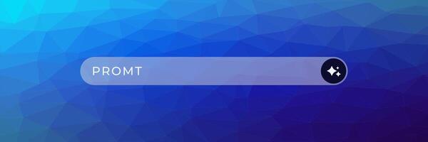 Ai search bar interface for advanced artificial intelligence user interaction design vector