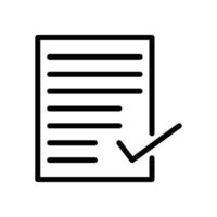 document checklist icon design concept line style vector