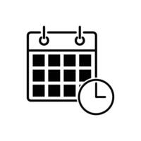 calendar schedule icon design concept line style vector