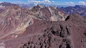 Remote Andes mountains with glaciers and rugged terrain video