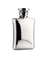 Chrome hip flask with shiny finish png
