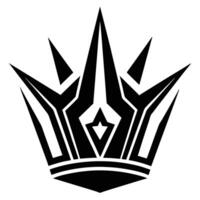 Abstract black crown design graphic vector