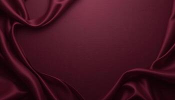 Rich maroon silk drapes in a flowing, elegant frame. photo