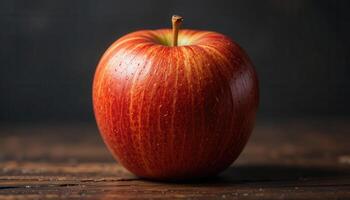 Close-up view of a single, vibrant red . photo