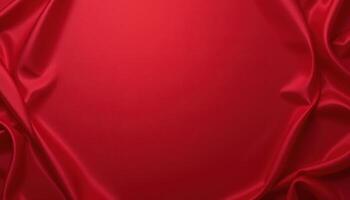 Crimson silk fabric folds in a sophisticated pattern. photo