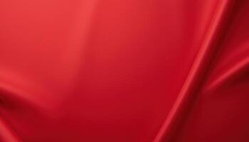 Close-up view of vibrant red fabric folds. photo