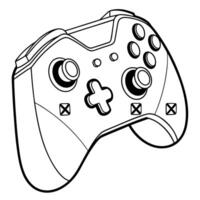 Line Art Illustration of a Modern Videogame Controller vector