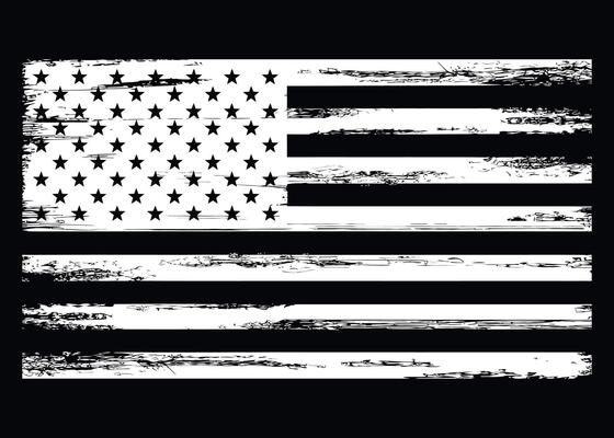 Distressed American Flag, Powerful Symbol with Grunge Texture