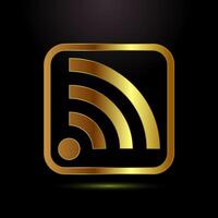 Wifi icon design illustration, internet connection icon, wireless and wifi symbol in gold color style vector