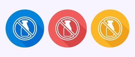 Lactose free icon design illustration, healthy food concept icon in shadow button design vector