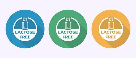 Lactose free icon design, healthy food concept icon sign in shadow button design vector