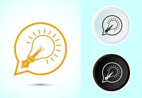 Quick tips icon design, Tips and tricks sign symbol in color black and white vector