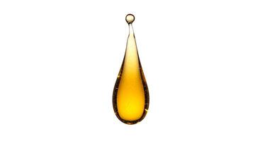 A drop of oil on a white background photo