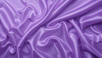 Lavender silk fabric draped in folds. photo