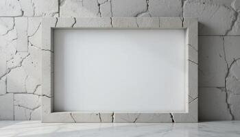 Blank Frame Against Cracked Wall photo