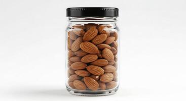 Almonds in a jar photo