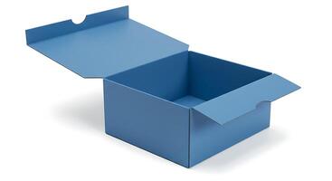 A blue open box with a lid photo