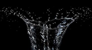 A water splash is seen in the air photo
