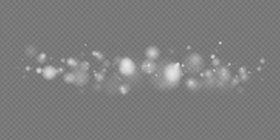 White bokeh background with soft glow and glitter. Abstract, luxurious, and festive design for holiday, winter, or Christmas themes. Modern, shiny, and magical. illustration. vector
