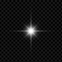 Bright sun flare with glowing rays and lens glare. Dynamic light burst effect with rainbow glint. Perfect for sunny, energetic, or cosmic designs. illustration. vector