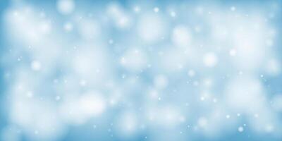 Abstract blue bokeh background with bright, soft glow. Festive and dreamy, perfect for holiday or winter themes. Shiny bubbles and sparkles create a magical, elegant atmosphere. design. vector