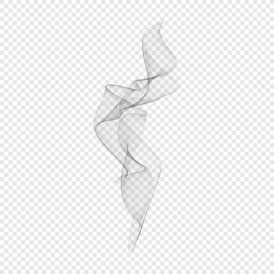 Smoke . Black isolated cigarette vapor. Steam transparent effect. Vapour on white background. eps illustration