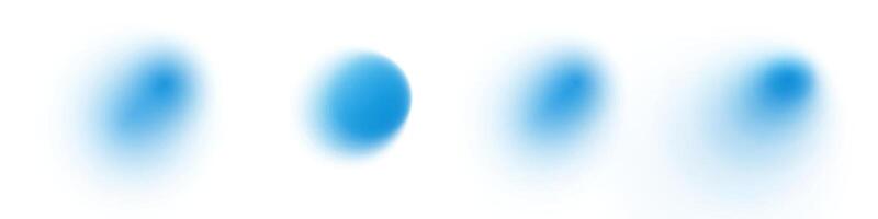 Gradient abstract shapes with soft blur and fluid texture. Blue on white hues. Y2K style with dynamic neon elements. Geometric waves, organic blobs and watercolor brush strokes. Modern banner design vector