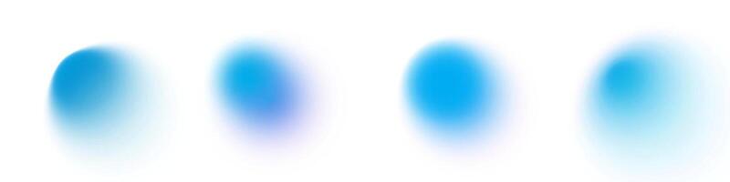 Gradient abstract shapes with soft blur and fluid motion. Vibrant blue hues. Holographic iridescent Y2K style with organic blobs and wave patterns. Modern futuristic banner design. vector