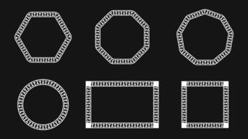 Set of Greek Pattern Design Shapes - Greek Pattern vector