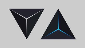 Set of Glowing Arrow Design - Geometric Shape - Glowing Triangle Design vector