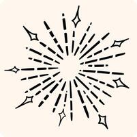Sparkle Burst Illustration with background cream vector