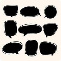 Bubble text style cartoon with background cream vector