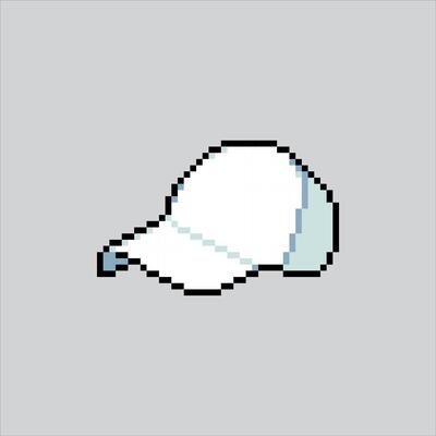 Pixel art illustration Golf Cap. Pixelated Golf Sun Visor. Golf Cap Sun Visor Icon pixelated for the pixel art game and icon for website and game. old school retro.