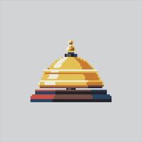 Pixel art illustration Table Bell. Pixelated Desk Bell. Hotel Desk Table Bell Icon pixelated for the pixel art game and icon for website and game. old school retro. vector