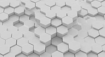 3d rendering of hexagonal cubes photo
