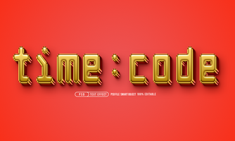 Time Code Text Effect psd