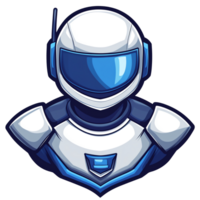 Sleek modern robot avatar with futuristic design on transparent background symbolizing advanced technology png