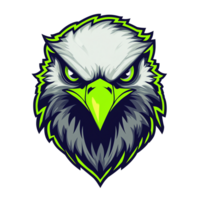 Fierce eagle head logo a powerful and majestic design on transparent background png