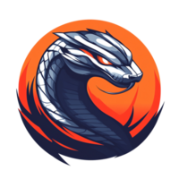 Metallic snake logo design on transparent background a powerful and fierce symbol for modern branding png
