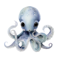Cute octopus on transparency background makes one feel happy and cheerful with its adorable little face and design png