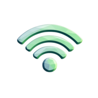 This geometric wifi icon exudes an aura of futuristic connection, hinting at seamless digital communication and network of constant connectivity png