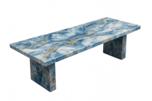 Elegant Blue Marble Table with Simple Design for Modern Spaces png