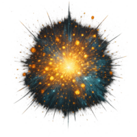 Abstract Particle Explosion in Vibrant Colors and Dynamic Shapes png