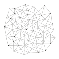 Abstract Mesh Network Design with Simple Geometric Lines and Node png