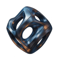 Futuristic Metallic Form with Smooth Curves and Open Spaces png