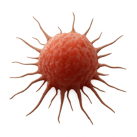 3D Render of Cancer Cell in Microscopy Style with Simple Design png