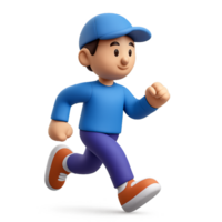3D Animation of a Simple Jogger Character Running in Style png