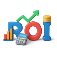 3D Design Elements for Visualizing ROI in Simple Concepts png